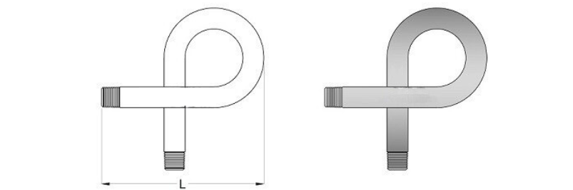 Pipe Gauge 90° Syphon Main View